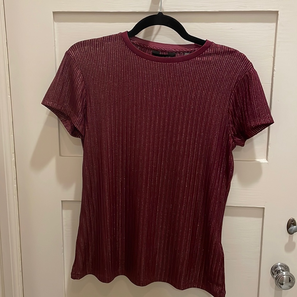 Ted baker size 2 maroon/gold t-shirt